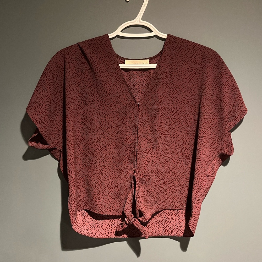 Women's Burgundy Top Blouse
